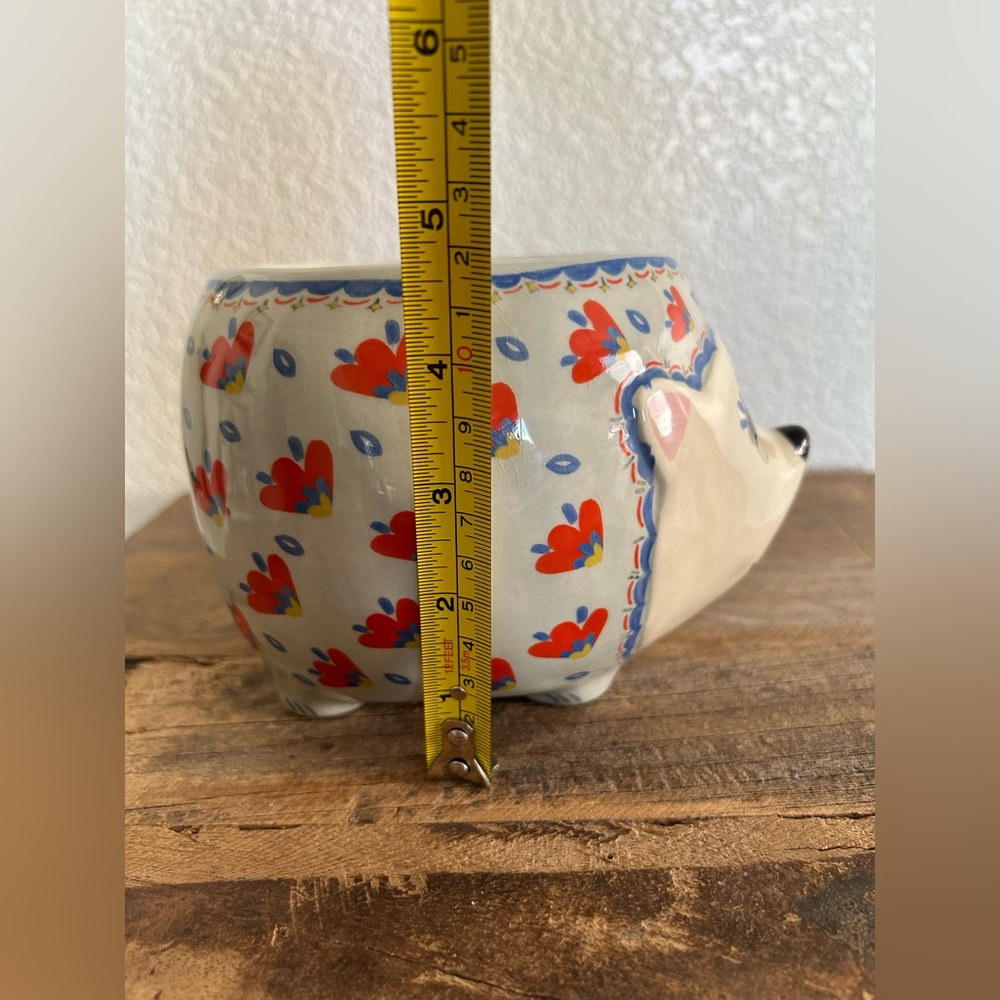 NATURAL LIFE Hedgehog Ceramic Planter Pot. NWOT - Picture 8 of 10
